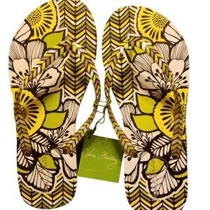 NWT Vera Bradley slip in/slide on/flipflops Citron Melon retired in 2014  7-8